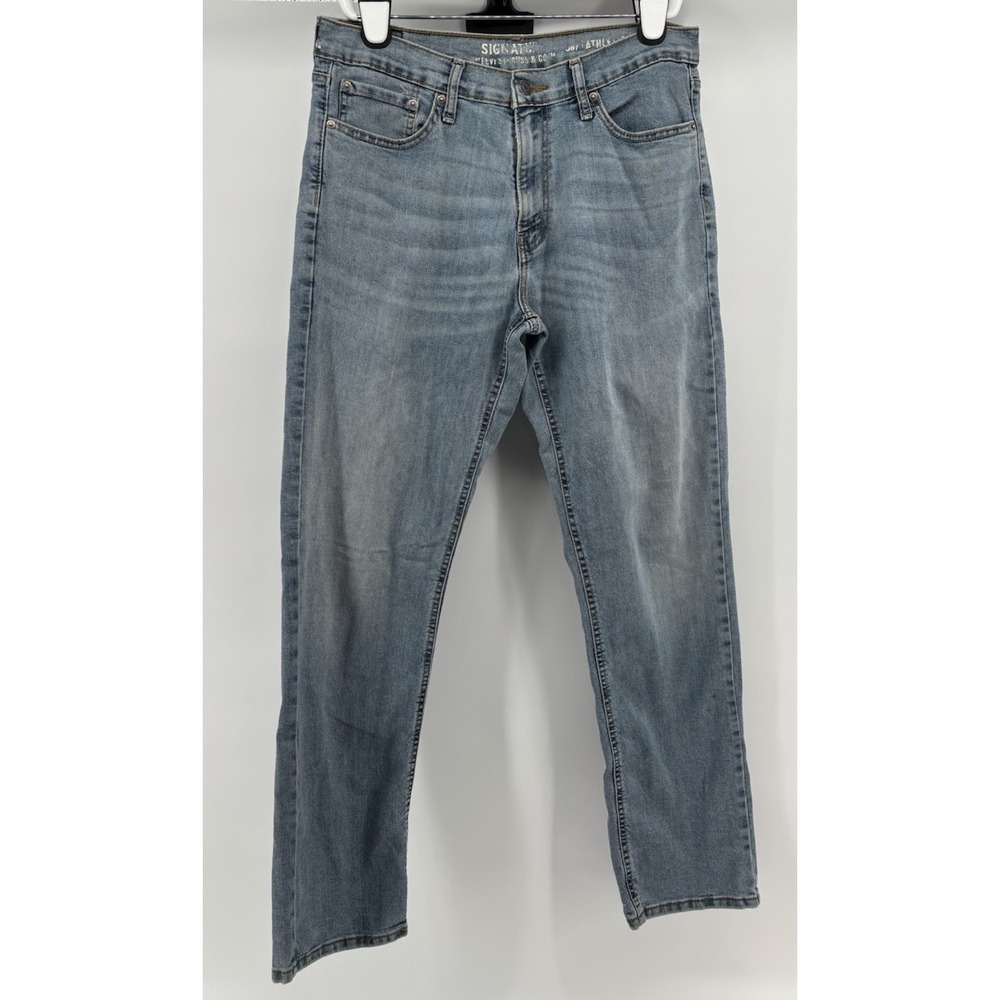 Levi Strauss Signature S67 Athletic Jeans Mens 32x34, Light Wash Casual Dadcore